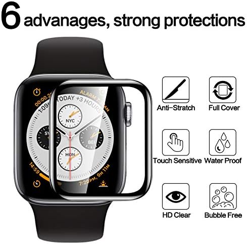 [2 pacote] Assista Protetor de tela de vidro temperado para Apple Watch Série 40mm 6/SE/5/4, Miuolv 3D Edge curva Cobertura