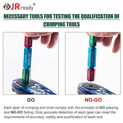 O kit de ferramentas de medição do JRReady ST5101 consiste em 8 GAGE ​​GO-NOGO para testar o indentador Diamater de