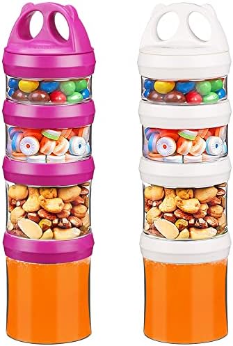 BELELABEL Snack Jars Twist Bloqueio Twist Lock Packable Travel, Recipiente de viagem de fórmula para armazenar leite,