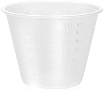 Dealmed Medicine Cups - 200 Copos de medição de medicamentos, graduados, copos de remédios plásticos descartáveis, ideais para