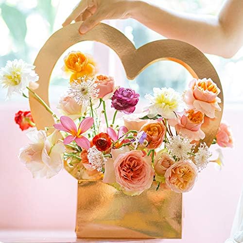 Cabilock Flores de casamento Flores de casamento Caixas de favor do casamento 2pcs cesta de flores decorativas cestas de florestas