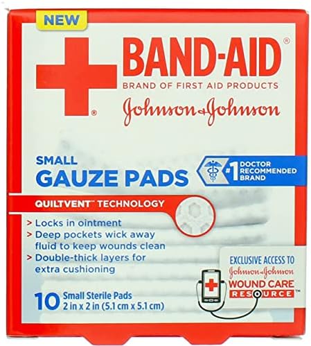 Band-Aid® Brand Cushion-Care ™ Gaze Pads 2in x 2in, 10 contagem