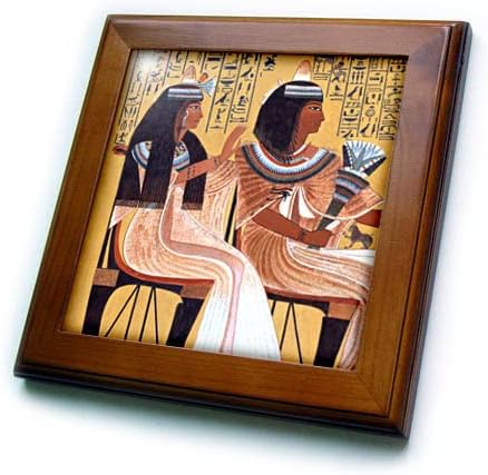 3drose antiga arte egípcia sentada marido e mulher casal Egito pessoas - telhas emolduradas