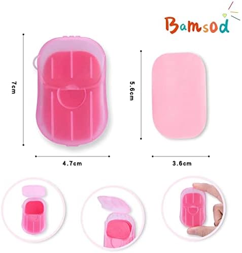 BAMSOD 12 Caixas Folhas de papel de sabão portáteis Dispositável Viagem perfumada Flice Slice Shop Coaming Paper Soop