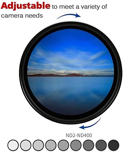 Câmera ND2-400 Filtro de densidade neutra de 55 mm Variável Filtro ND ND2-ND400 Para Nikon AF-P DX Nikkor 18-55mm