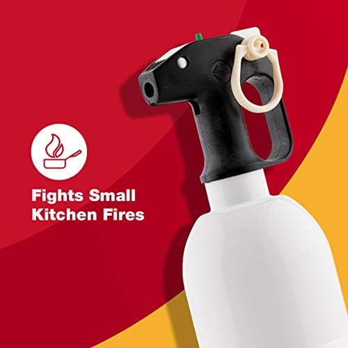 Extintor de incêndio primeiro alerta, extintor de incêndio de carro, extintor vermelho, auto5 e cozinha5 de incêndio, 1 pacote, branco