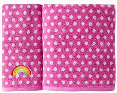 SKL Home by Saturday Knight Ltd. Rainbow Cloud 2 PC Toalha de mão em rosa