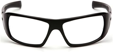 Pyamex Safety SB5610DT Eyewear de segurança do Golias, moldura preta, lente anti-fog transparente