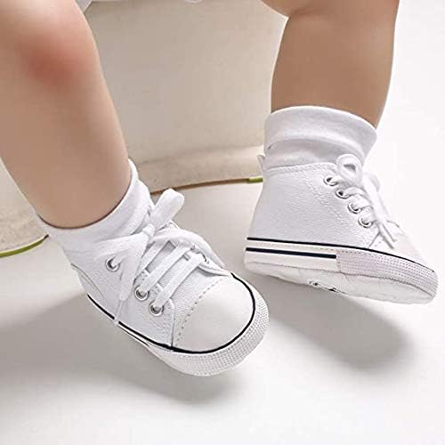 Baby Girls meninos Sapatos Anti-deslizamento macio Sole recém-nascido First First Walkers Star High Top Canvas Denim Unissex Infant