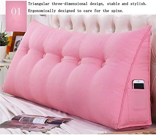 Triângulo Topy Almofada de almofada traseira, travesseiro de cunha grande Suporte de posicionamento de leitura Pillow, backrest lombar para sofá-cama-f 180x50x20cm