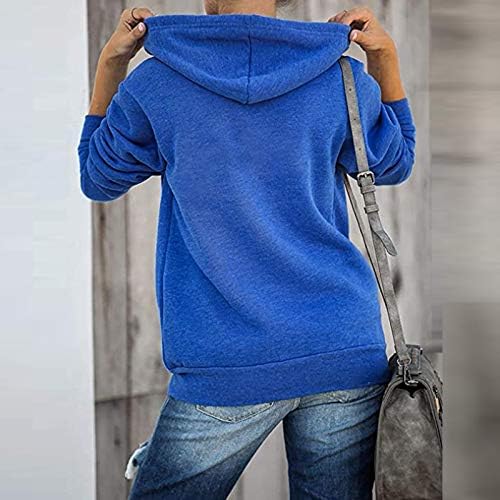 Tops femininos, zíppe de capuz de bolso casual camadas de manga comprida camisetas camisetas jersey shacket jaqueta moderna