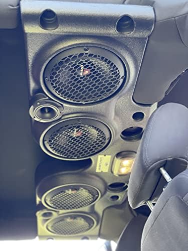 American Soundbar JK/JKU Wrangler Sistema de som no alto do Sistema de som vazio | Acessório do telhado de jipe, gabinete para alto -falante, capa do sistema de som aéreo, envelope protetor de woofer