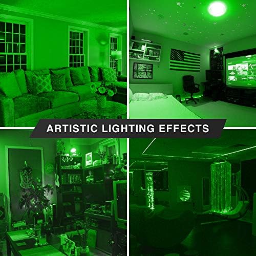 4 Pacote Bluex CFL Luminária verde 13w - 50 watts Equivalente - E26 Bulbos de substituição em espiral - Iluminação decorativa de lâmpada verde - para interno ou externo - DJ, lâmpadas coloridas CFL, Party, Halloween Bulbs