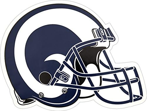 Ícone Aplicado, NFL Los Angeles Rams grande decalque de capacete ao ar livre