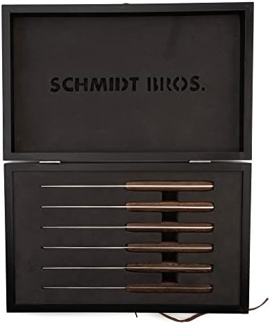 Schmidt Brothers-Stone Series de 6 peças Facas de faca, talheres de aço inoxidável alemão de alto carbono em uma caixa de presente de madeira