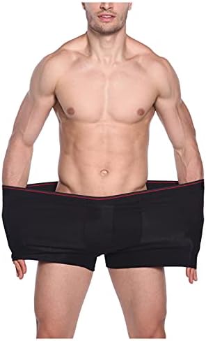 BMISEGM Mens boxers roupas íntimas tamanhos de boxer masculino de listras masculinas elásticas da cintura