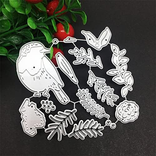 Bird Leaf Metal Cutting Dies Scrapbooking Stoncil Die Cuts Cartão de gravação DIY Modelo de álbum de foto decoração Mold Craft