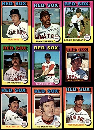 1975 Topps Boston Red Sox, perto da equipe, definiu o Boston Red Sox VG/EX+ Red Sox