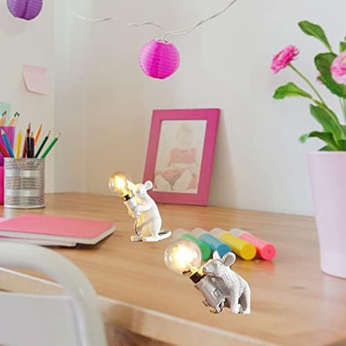 Luz da mesa do mouse da juventude, lâmpada moderna da lâmpada de mouse mesa de cabeceira de cabeceira leve E12 para o quarto