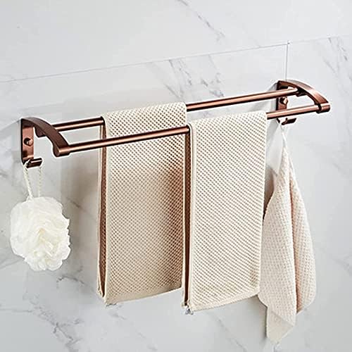 -Fazenda, barra de toalha dupla de toalha, 58 cm de toalha de banho, parede de toalhas de banheiro de duas camadas Montagem