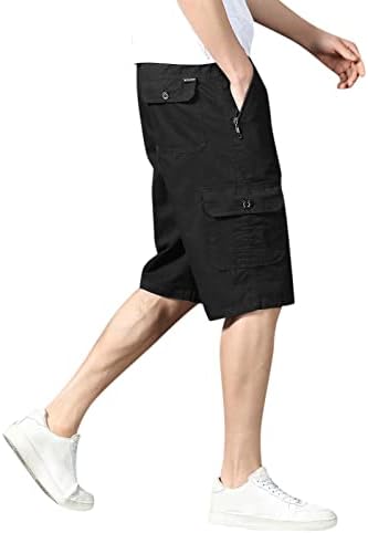 Miashui shorts longos para homens moda masculina Casual Casual Cor Multi Pocket Zipper Buckle Outdoor Shorts para homens Athletic
