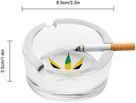 Cartocolas de maconha da bandeira jamaicana As cinzeiras de vidro para cigarros lixo à prova de vento podem ser impressas