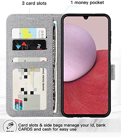 FOLUU PARA SAMSUNG Galaxy A14 5G Caixa da carteira, PU Flip Folio com [Caso interno à prova de choque], caça -níqueis