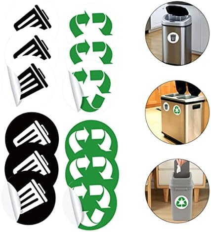 Baluue rótulos lixo pode reciclar adesivos de lixeira reciclar adesivos de sinal