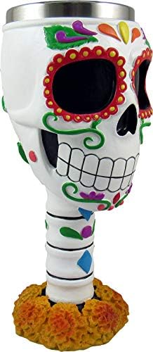 World of Wonders Sugar Skull Drink Boblet | Halloween Drinkware e DIA DE LOS MUERtos Decorações | Fiesta Decorações de Caveira