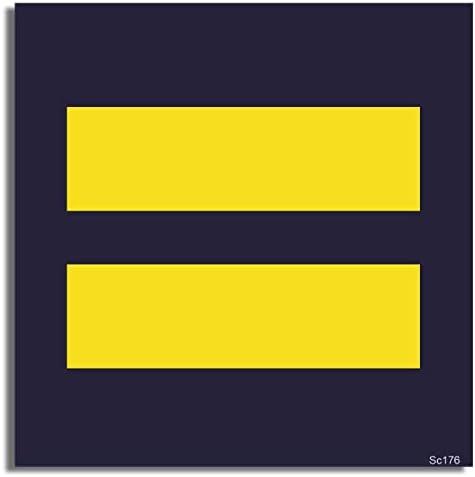 Gear Tatz - Igualdade, Símbolo de Direitos Humanos - Adesivo Liberal, Político - Bumper - 3,5 x 3,5 polegadas - Profissionalmente