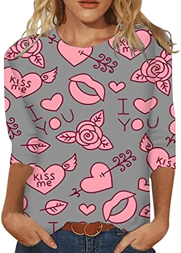 Camisas do Dia dos Namorados Camisa Gráfica Mulheres dos Namorados Camisas do Dia dos Namorados felizes Valentine Tops Roupas