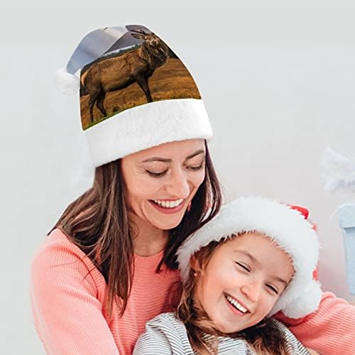 Chapéu de Natal de Bucks escocês Hat de Papai Noel Hats de Natal Funny Hats Hats para Mulheres/Homens