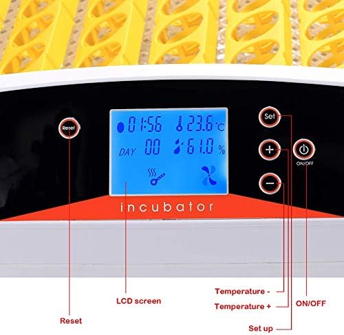 ALREMO 103234536 56 Incubadora de ovo Automático Hatcher Digital Hatcher Temperation Hunidade Controle para galinhas Ducks Birds com luz de teste