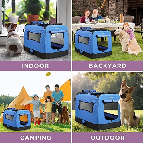 Zampa Dog Crate para cães pequenos extras 19,5 “x13.5” x13.5 ”| Portátil Cat Carrier | Pet Travel Collapsível e dobrável