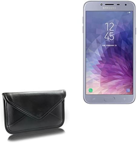 Caso de ondas de caixa compatível com Samsung Galaxy J4 - Bolsa mensageira de couro de elite, design de envelope de capa
