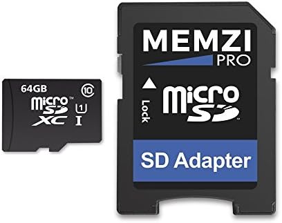 MEMZI PRO 64 GB 90MB/S Classe 10 Micro SDXC Cartão de memória com adaptador SD para Blu X8 HD, Avançado A6/A4/5.2, R1 HD,