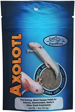 Aquáticos invertidos Soft Bellets para axolotls - dieta afundada úmida para axolotl, tritões, salamandras e outros pequenos anfíbios)