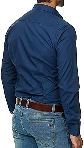 Xxbr camisetas casuais de negócios para homens, 2021 Men's Fall de colarinho virado de colarinho de colarinho solto cor de cor sólida