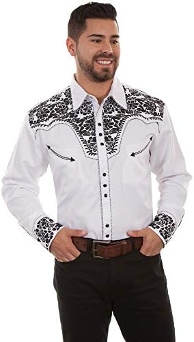 Scully Men's Western Teclafighter Royal camisa-P-634-Roy