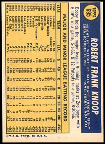 1970 Topps Baseball 695 Bobby Knoop High Número Excelente por Mickeys Cards