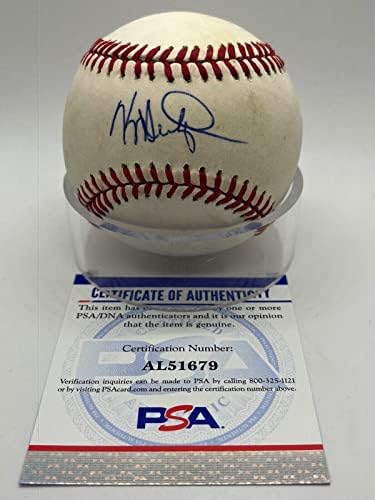Kevin Seitzer Kansas City Royals assinou autógrafo oficial MLB Baseball PSA DNA - Bolalls autografados