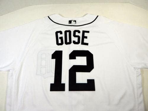 Detroit Tigers Anthony Gose #12 Jogo emitiu White Jersey DP15233 - Jogo usado MLB Jerseys