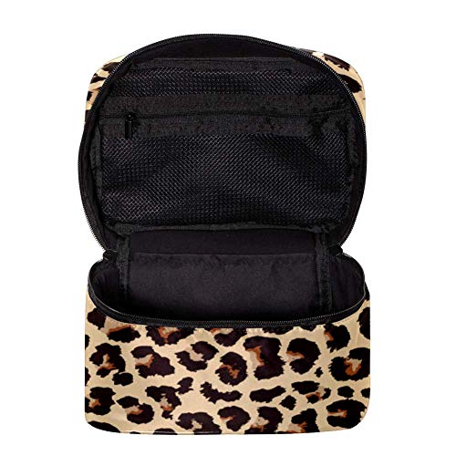 Indomer Cosmetic Bag Leopard Pattern Design Travel Makeup Case Handy Handy Hankety Organizer Storage Box