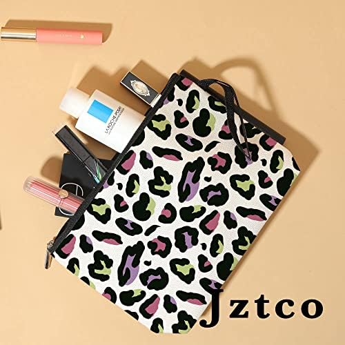 JZTCO colorido Presente de impressão de leopardo para mulheres Idéias de presente de maquiagem fofas para amantes de leopardo
