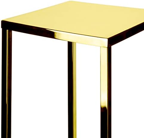 Koyal Wholesale Metal Stand Gold Metallic Chrome acabamento, 29 x 10 polegadas para a peça central de casamento