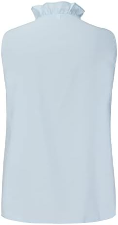 Lcepcy Women 2023 Summer V Neck Ruffle tampas de babados casuais colorido sólido camisetas t de ajuste solto para leggings