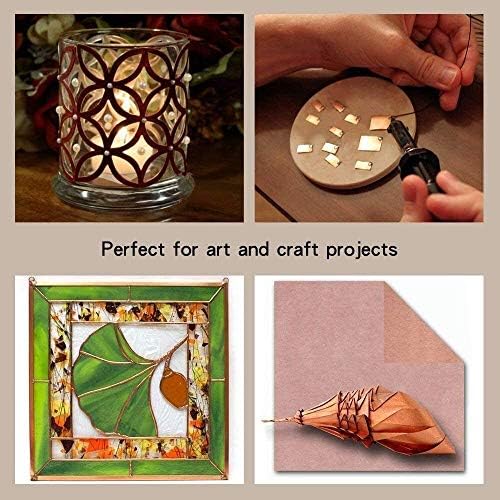 Placa de cobre roxa de folha de cobre Yiwango 6 tamanhos diferentes de 1,5 mm para jóias, artesanato, material feito à mão, 1,5 100 200mm de folha de cobre puro