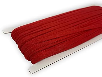 Corda elástica vermelha para máscaras 20 jardas elásticas faixas para costurar cordas elásticas de 1/4 de polegada para