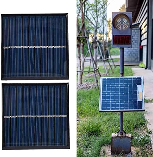 2pcs mini painel solar 0,7w 5V 0−140mA, 70 x 70 mm Painel epóxi solar, célula solar encapsulada portátil para aparelhos de baixa energia,