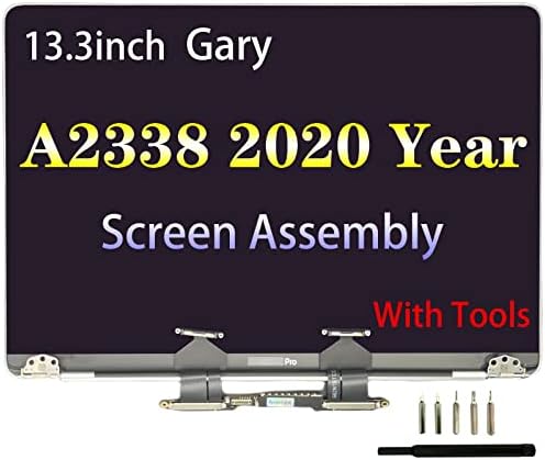 Substituição da tela Areiliya para MacBook Pro 13.3 A2338 2020 Ano M1 EMC 3578 Retina LCD Full LCD Montagem 2560x1600